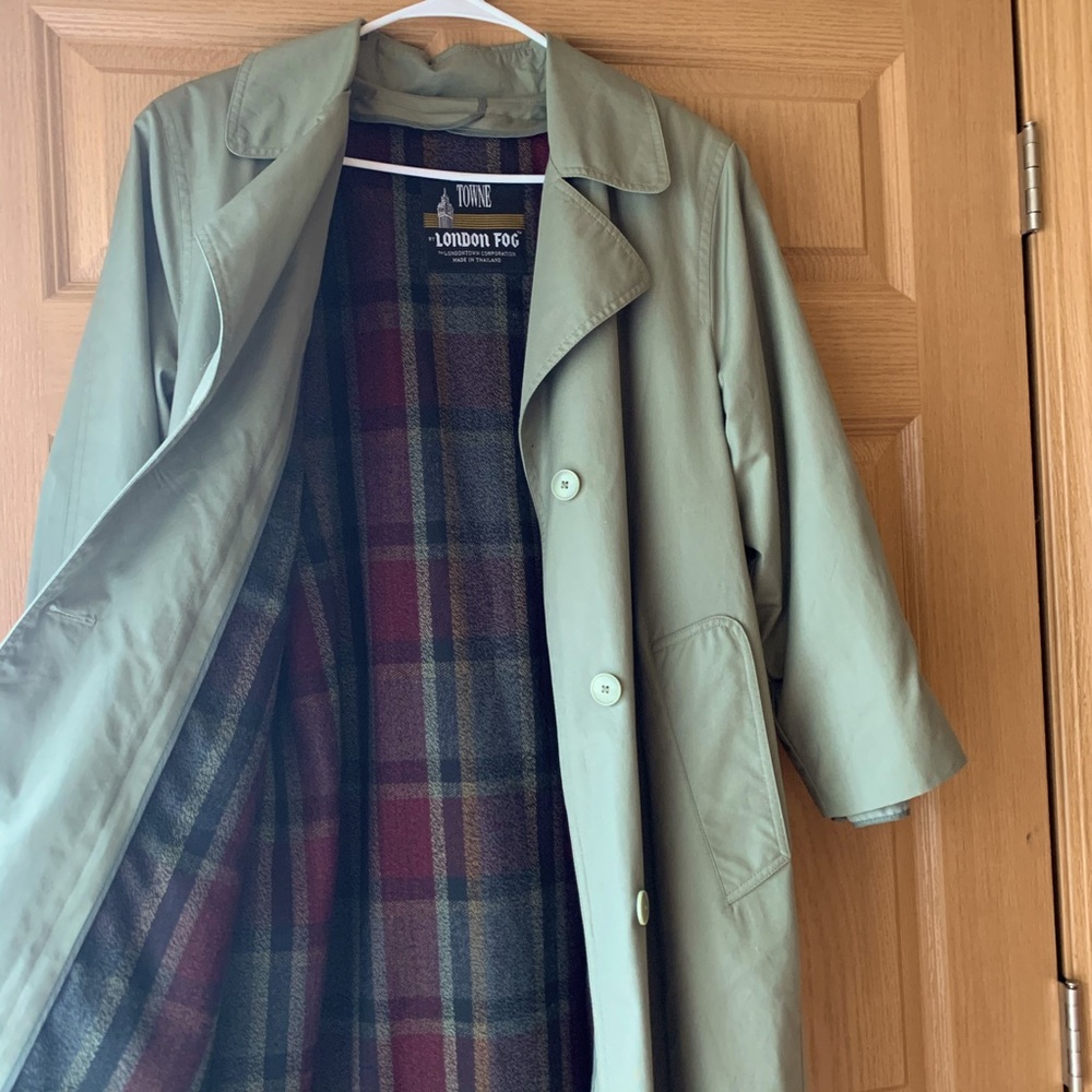 London Fog Towne Trench Coat Sage Green